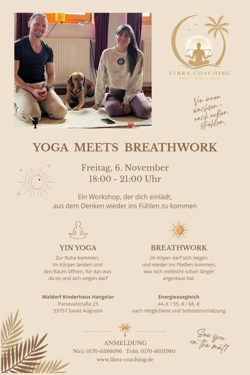 Flyer: Yoga meets Breathwork, Freitag, 6. November 2026